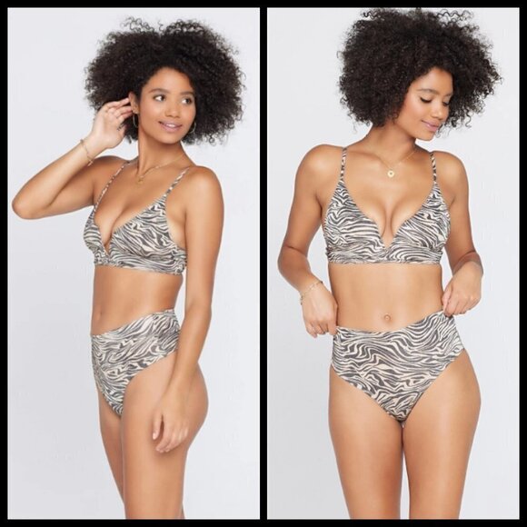 💕L*SPACE💕 Animal Instinct Bikini Set Medium NWT - Picture 4 of 12